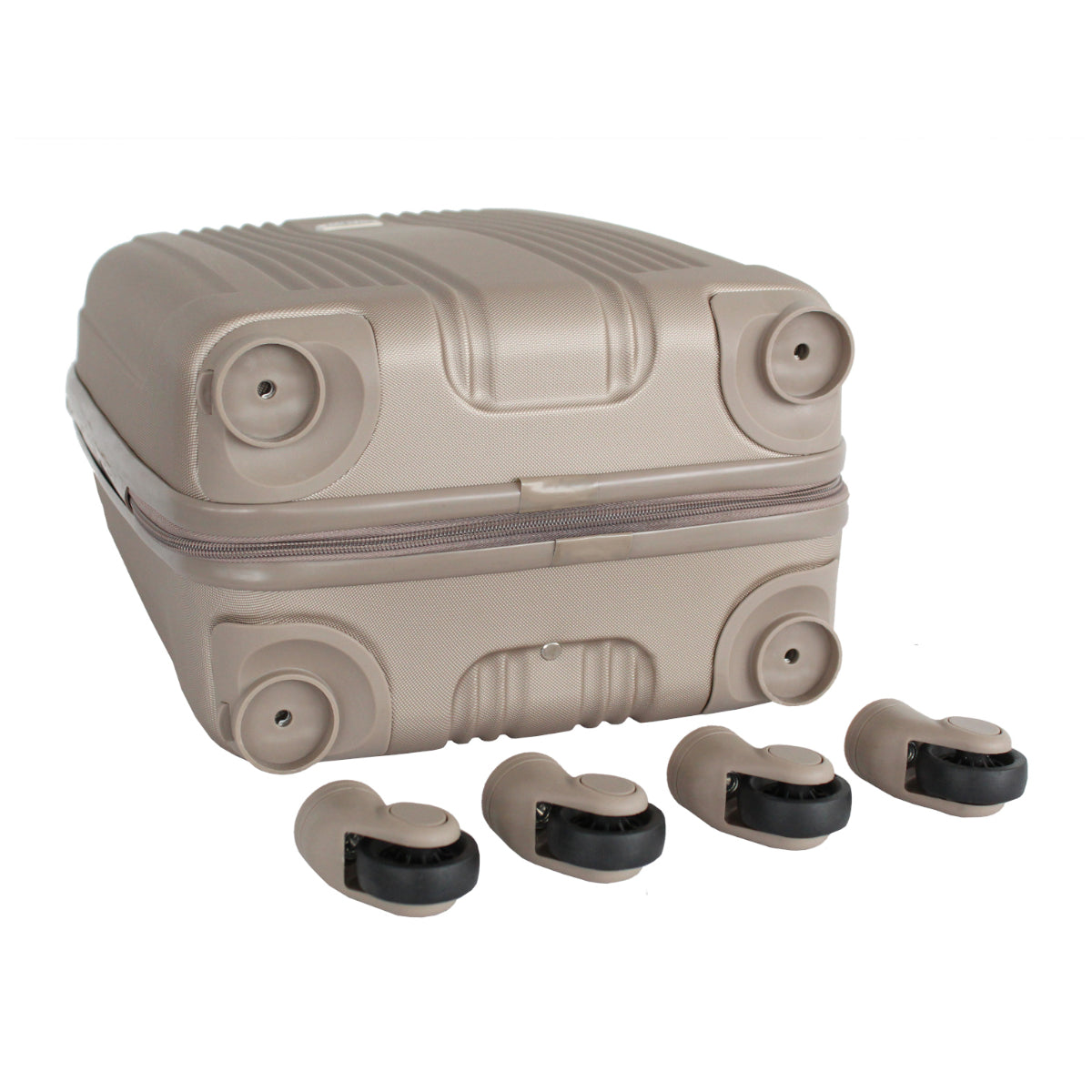 Valise cabine 52cm et Vanity Alistair - Collection Airo 2.0 - 4 roues - ABS ultra résistant - Champagne
