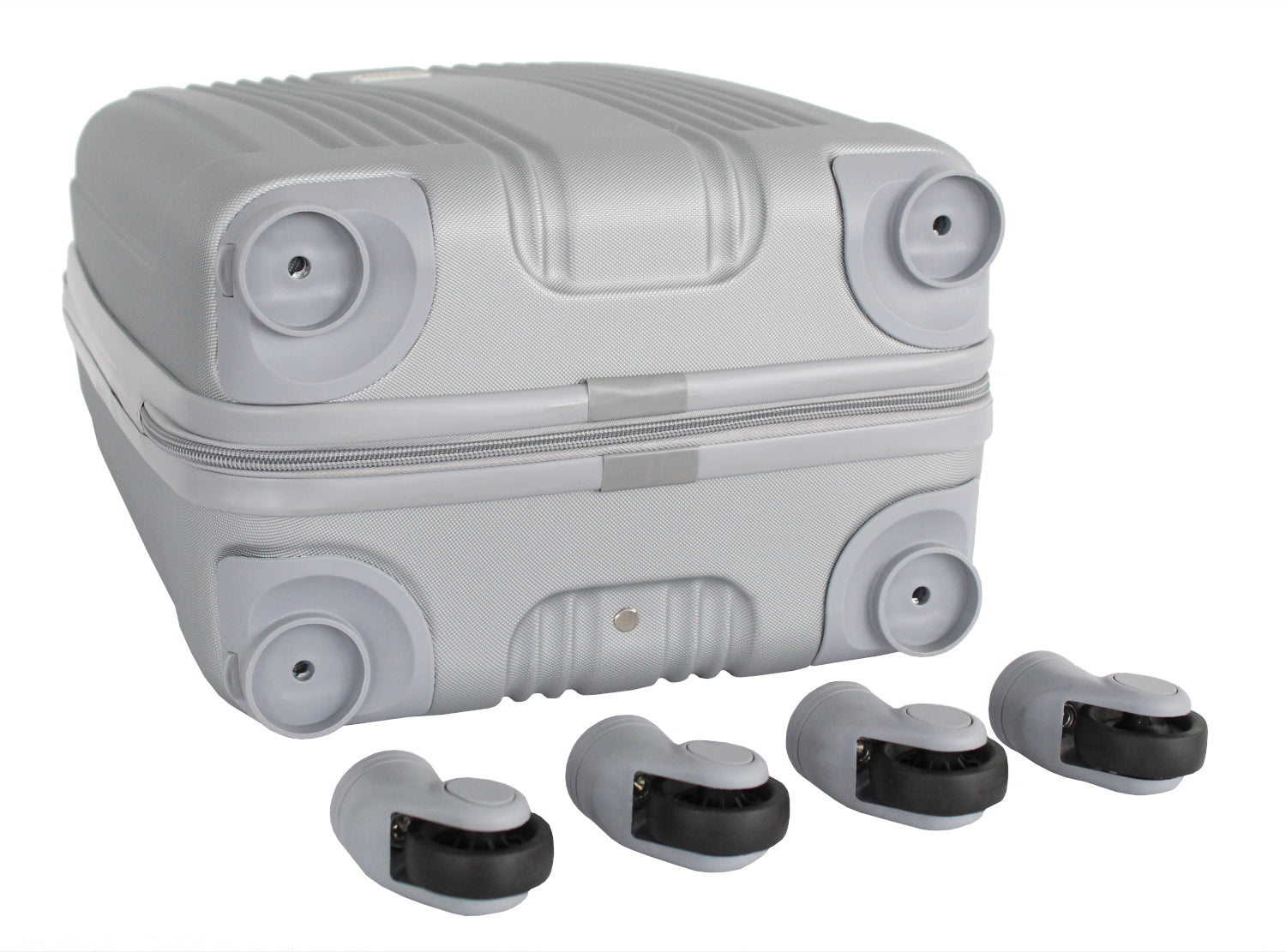 Valise cabine 52cm Alistair - Collection Airo 2.0 - 4 roues - ABS ultra résistant - Argent