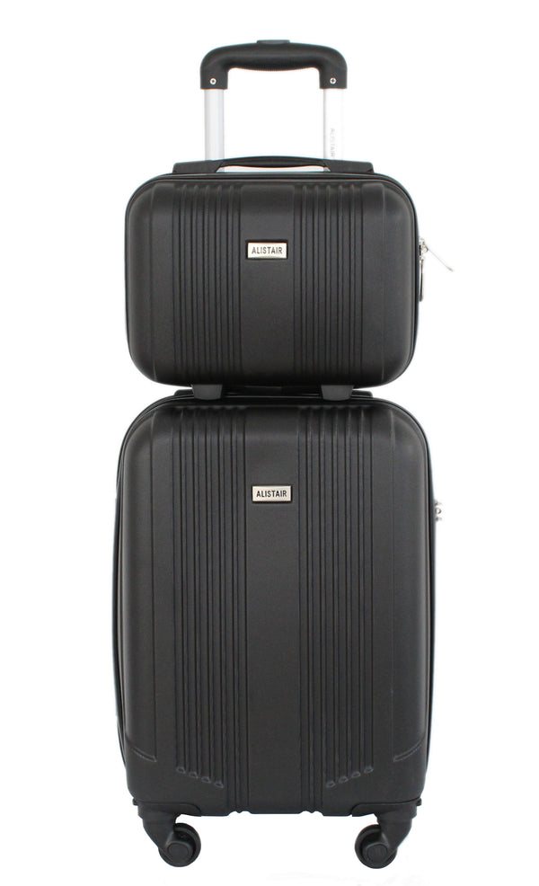 Valise cabine 52cm et Vanity Alistair - Collection Airo 2.0 - 4 roues - ABS ultra résistant - Noir