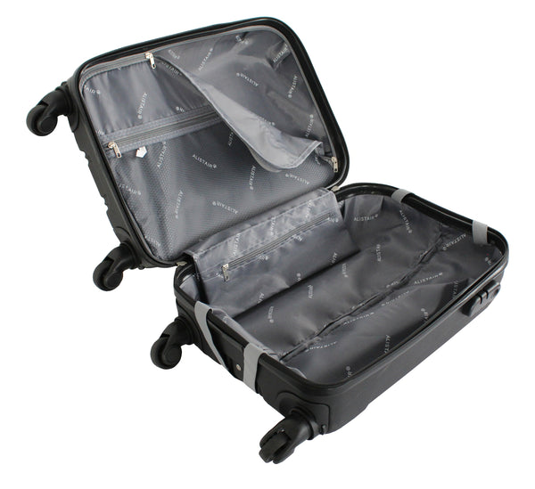 Valise cabine 52cm et Vanity Alistair - Collection Airo 2.0 - 4 roues - ABS ultra résistant - Noir