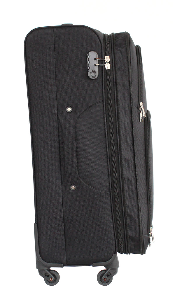 Valise grande taille Alistair - Collection Plume 2.0 - 4 roues - Toile souple