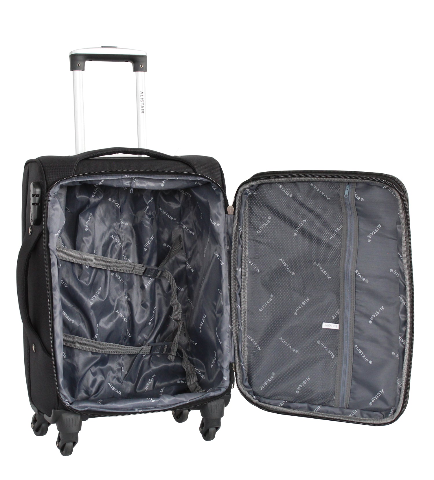 Valise cabine Alistair - Collection Plume 2.0 - 4 roues - Toile souple