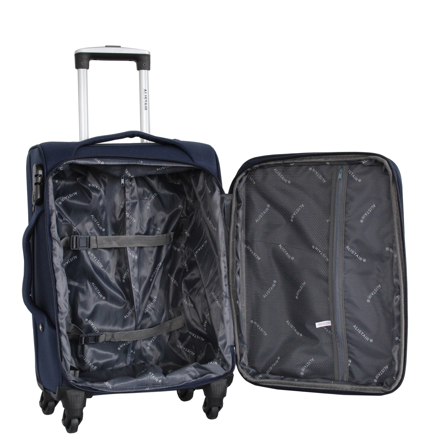 Valise cabine Alistair - Collection Plume 2.0 - 4 roues - Toile souple