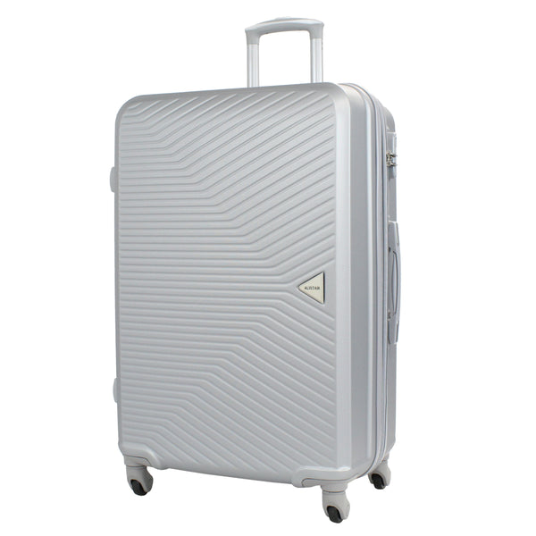 Set de 4 Valises 50cm-55cm-65cm-75cm + Vanitys S et XS Alistair - Collection Iron - 4 roues - ABS ultra résistant - Argent