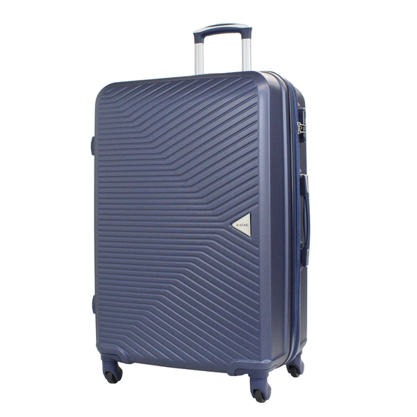 Set de 4 Valises 50cm-55cm-65cm-75cm + Vanitys S et XS Alistair - Collection Iron - 4 roues - ABS ultra résistant - Bleu