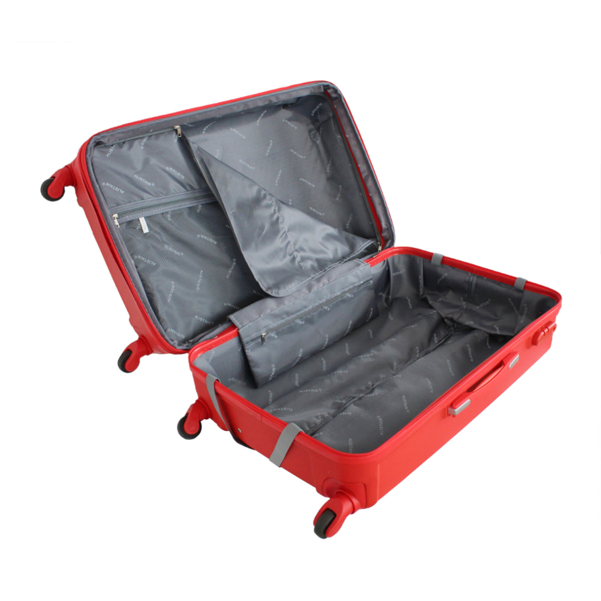 Alistair « Iron » Set de 4 Valises 50cm-55cm-65cm-75cm + Vanitys S et XS – Rouge