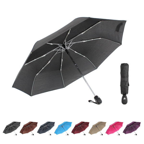 Parapluie automatique compact et résistant - Anti vent et retournement - ALISTAIR - Marque française garantie 1 an