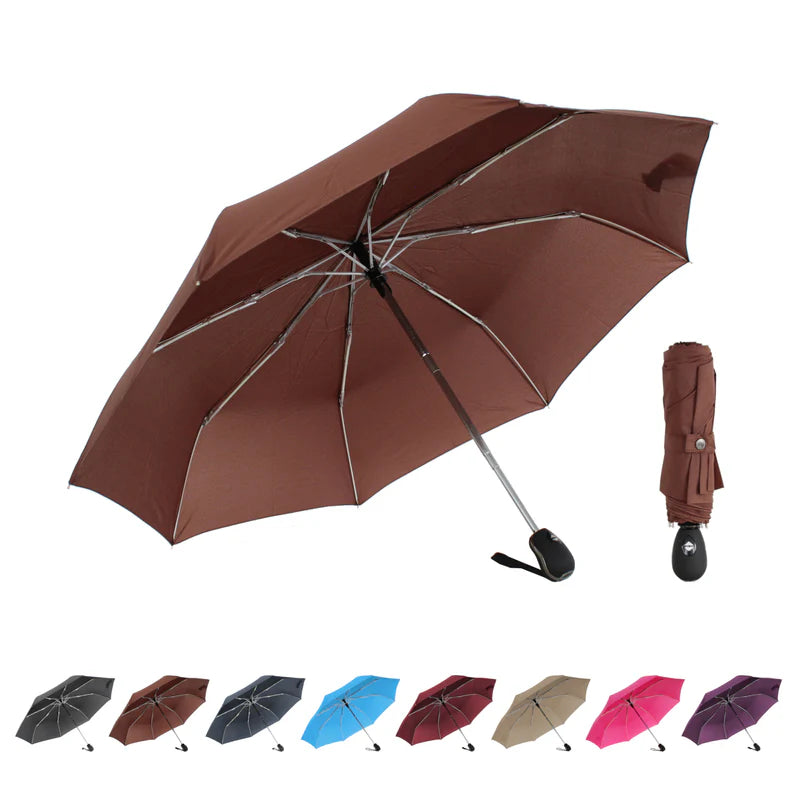 Parapluie automatique compact et résistant - Anti vent et retournement - ALISTAIR - Marque française garantie 1 an