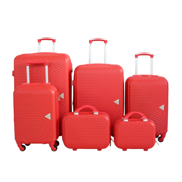 Alistair « Iron » Set de 4 Valises 50cm-55cm-65cm-75cm + Vanitys S et XS – Rouge