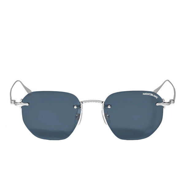 Lunettes de soleil rondes à monture métallique argentée