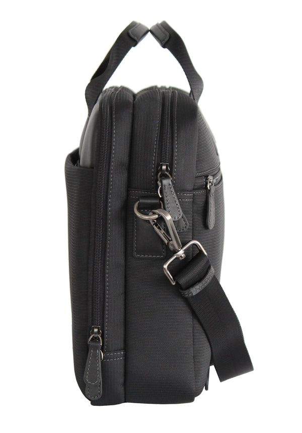 Besace ordinateur 17 pouces Cadwell en Toile et Cuir