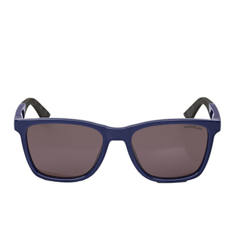 Lunettes de soleil carrées à monture injectée bleu