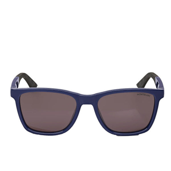 Lunettes de soleil carrées à monture injectée bleu