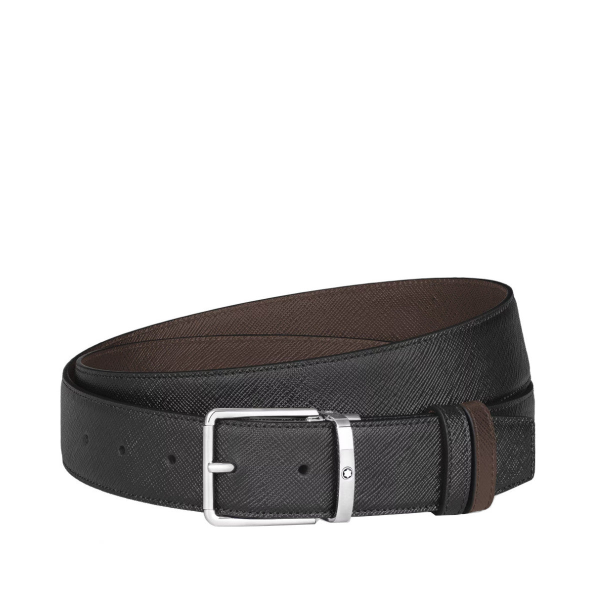 Ceinture Réversible Everyday Montblanc 35 mm en Cuir Sartorial Noir/Marron