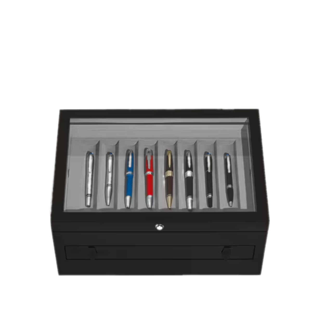Coffret de collectionneur grand Montblanc format en bois et laque pour 24 instruments d’écriture