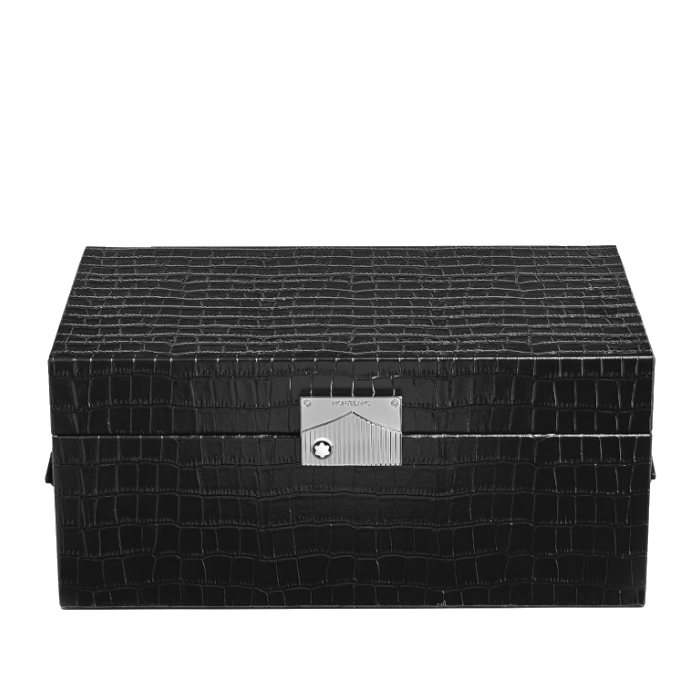 Coffret de collectionneur Montblanc  pour instruments d'écriture en cuir embossé croco