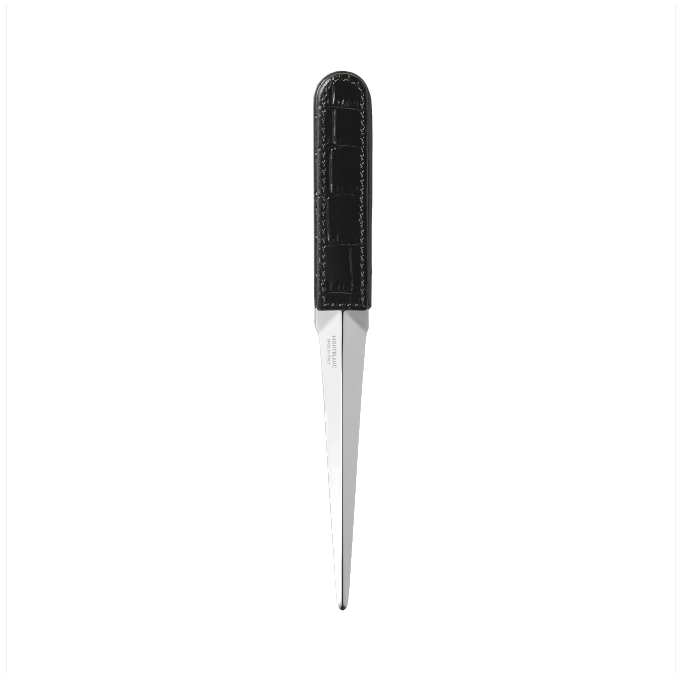 Coupe-papier Montblanc cuir embossé croco noir