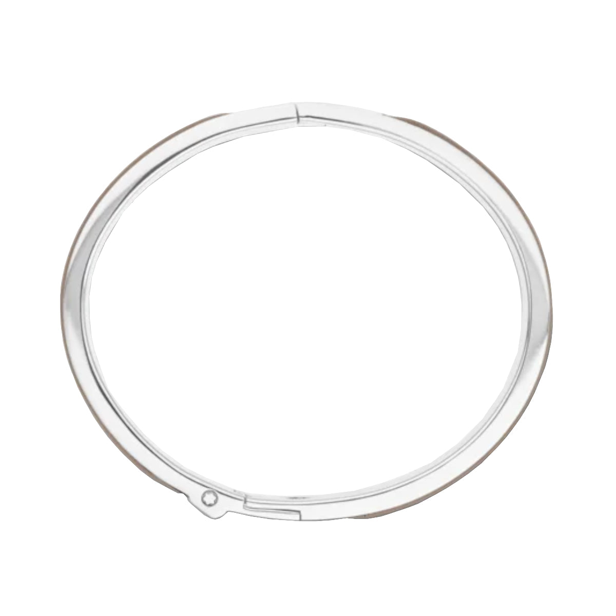 Jonc Montblanc M Logo en Acier et Cuir Mastic