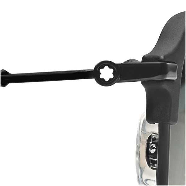 Lunettes de soleil Montblanc rectangulaires à monture en métal noire