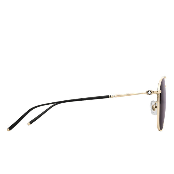 Lunettes de soleil carrée en titane couleur or