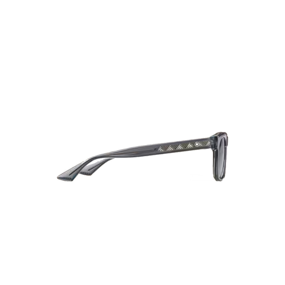 Lunettes de soleil carrées à monture grise en acétate