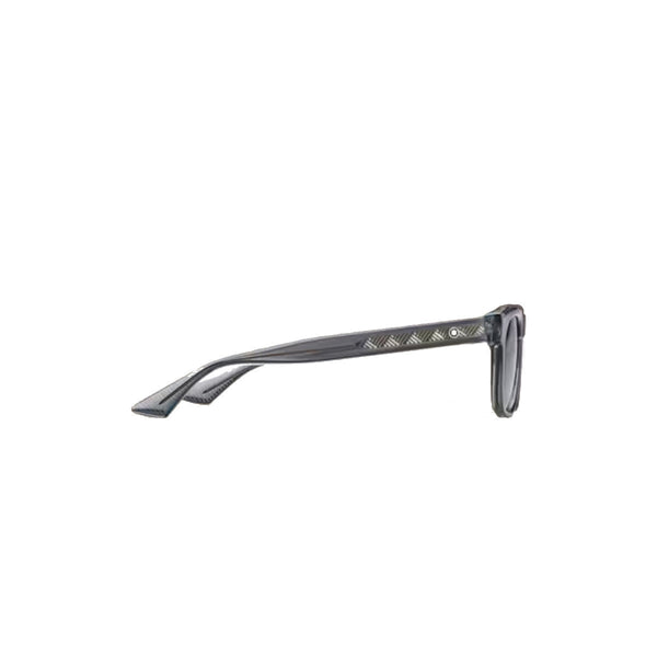 Lunettes de soleil carrées à monture grise en acétate