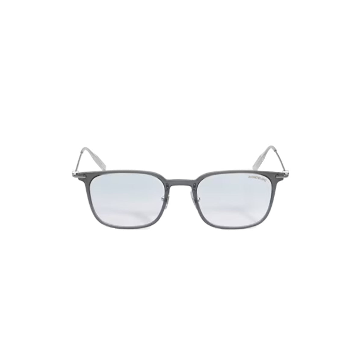 Lunettes de soleil carrées à monture grise injectée