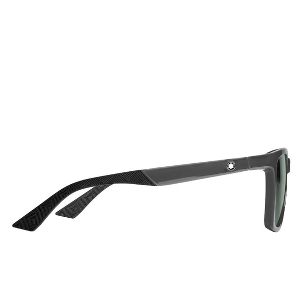 Lunettes de soleil carrées à monture injectée grise