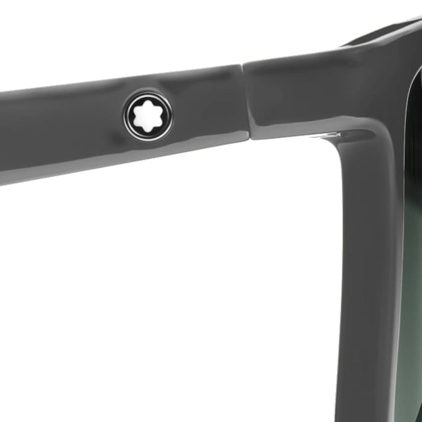Lunettes de soleil carrées à monture injectée grise