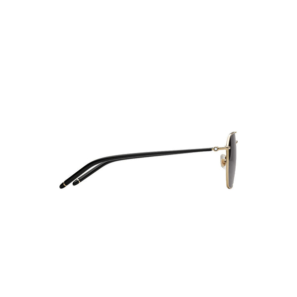 Lunettes de soleil carrées à monture métallique dorée