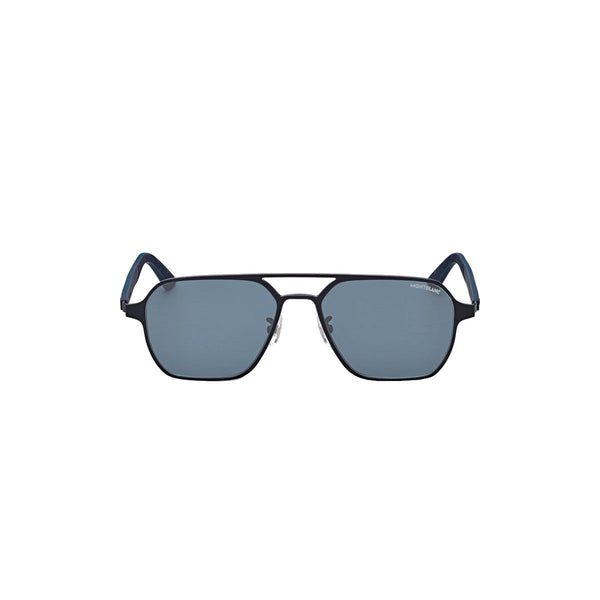 Lunettes de soleil carrées à monture métallique noire