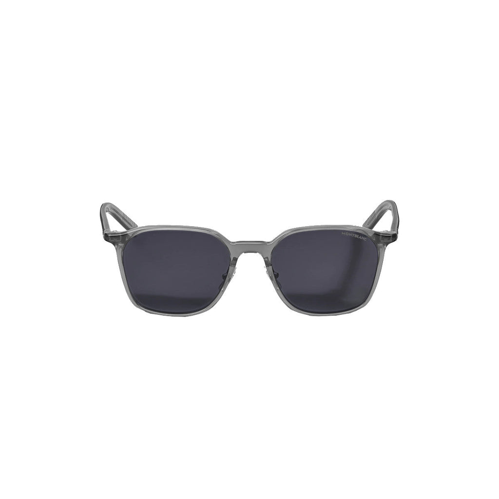 Lunettes de soleil ovales à monture en acétate gris