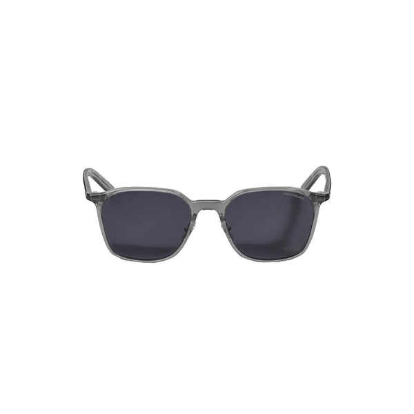 Lunettes de soleil ovales à monture en acétate gris