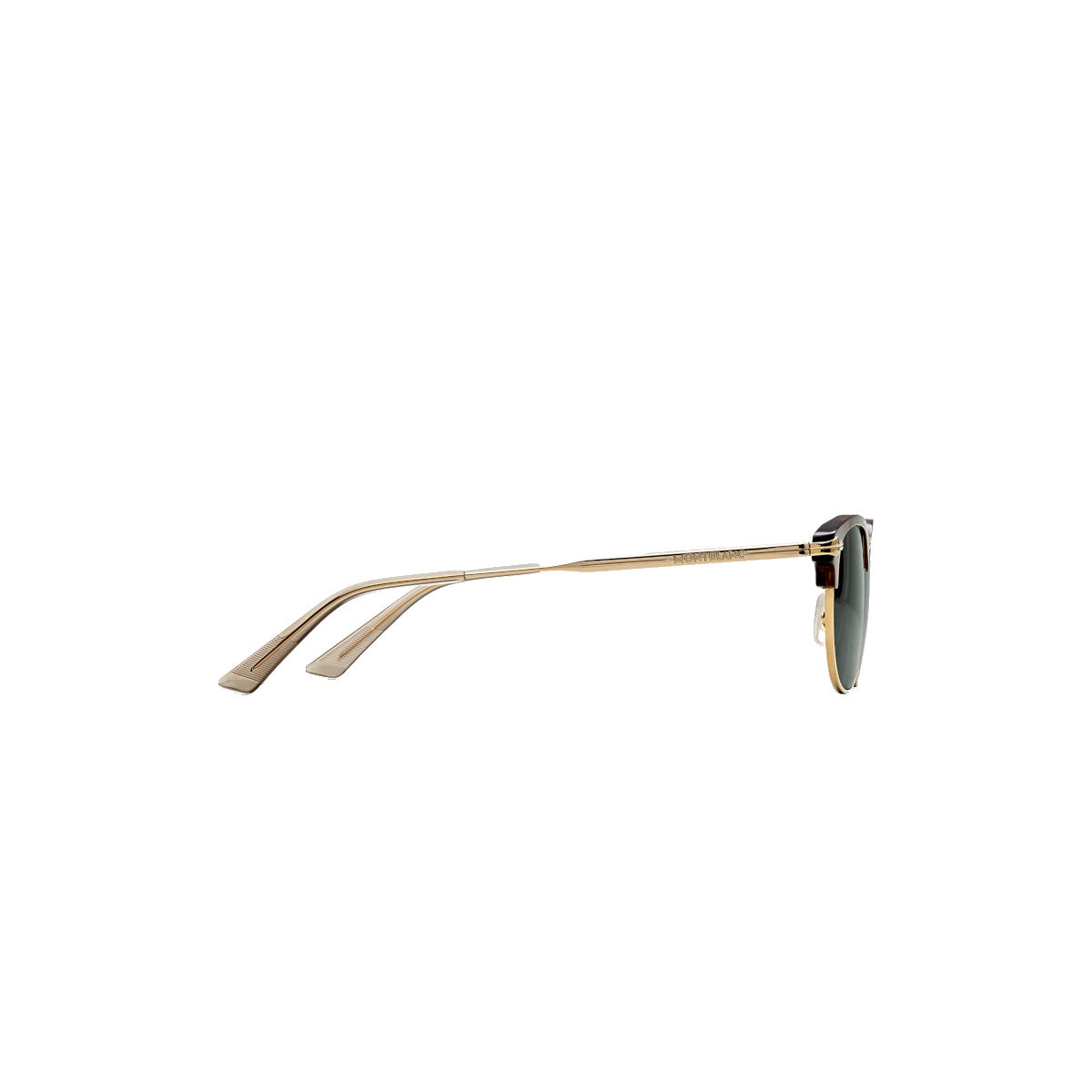 Lunettes de soleil rectangulaires à monture métallique dorée