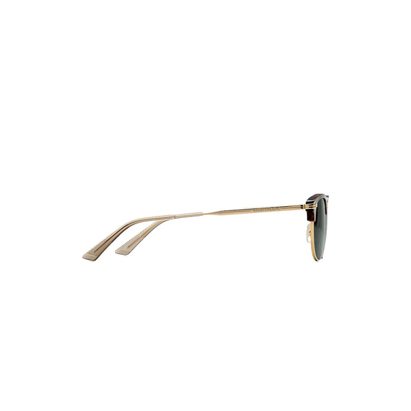 Lunettes de soleil rectangulaires à monture métallique dorée