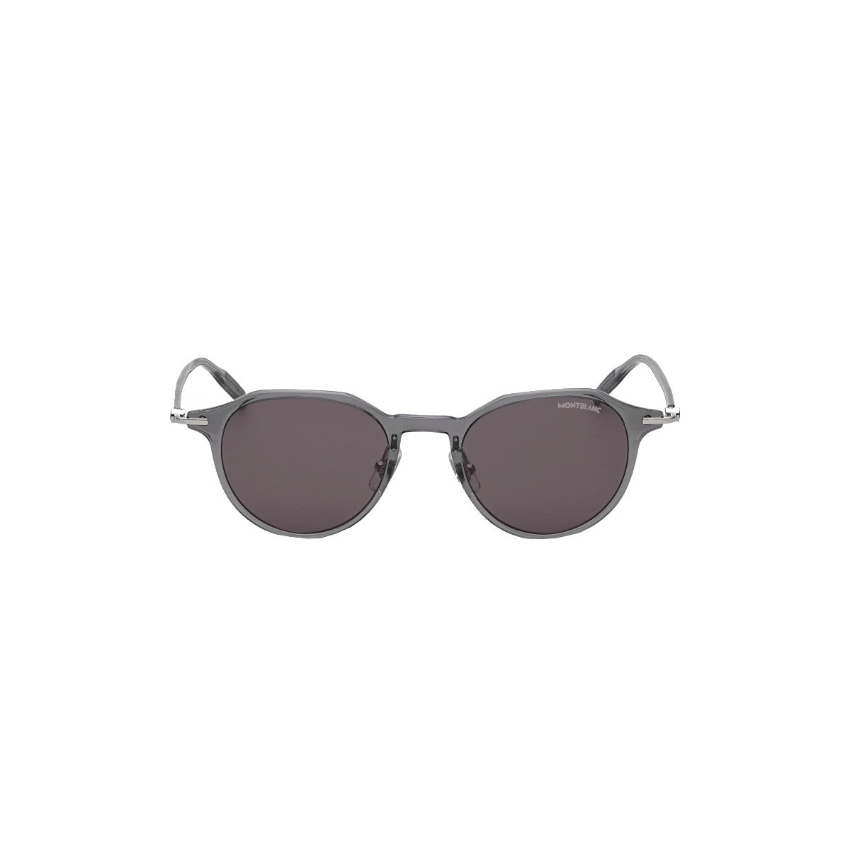 Lunettes de soleil rondes à monture injectée grise