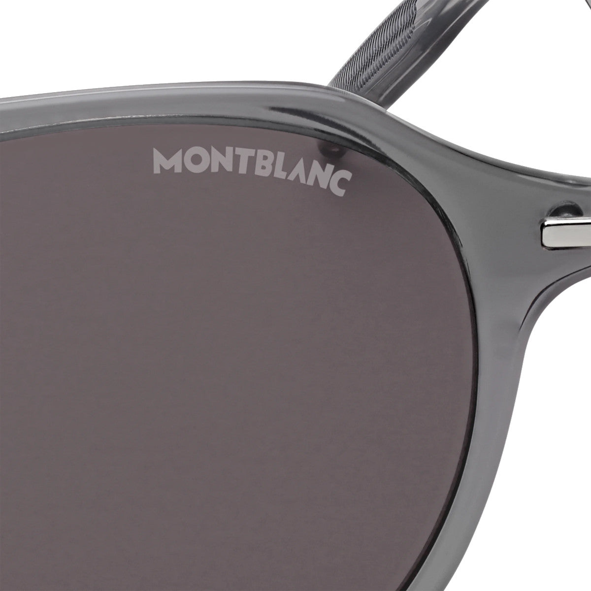 Lunettes de soleil rondes à monture injectée grise