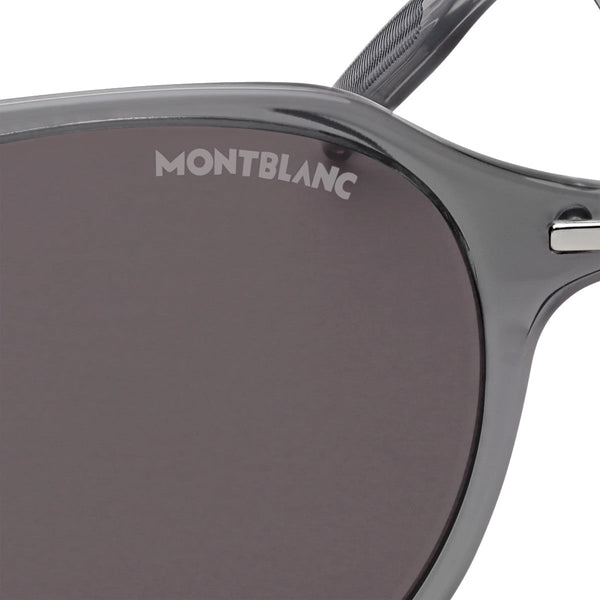 Lunettes de soleil rondes à monture injectée grise