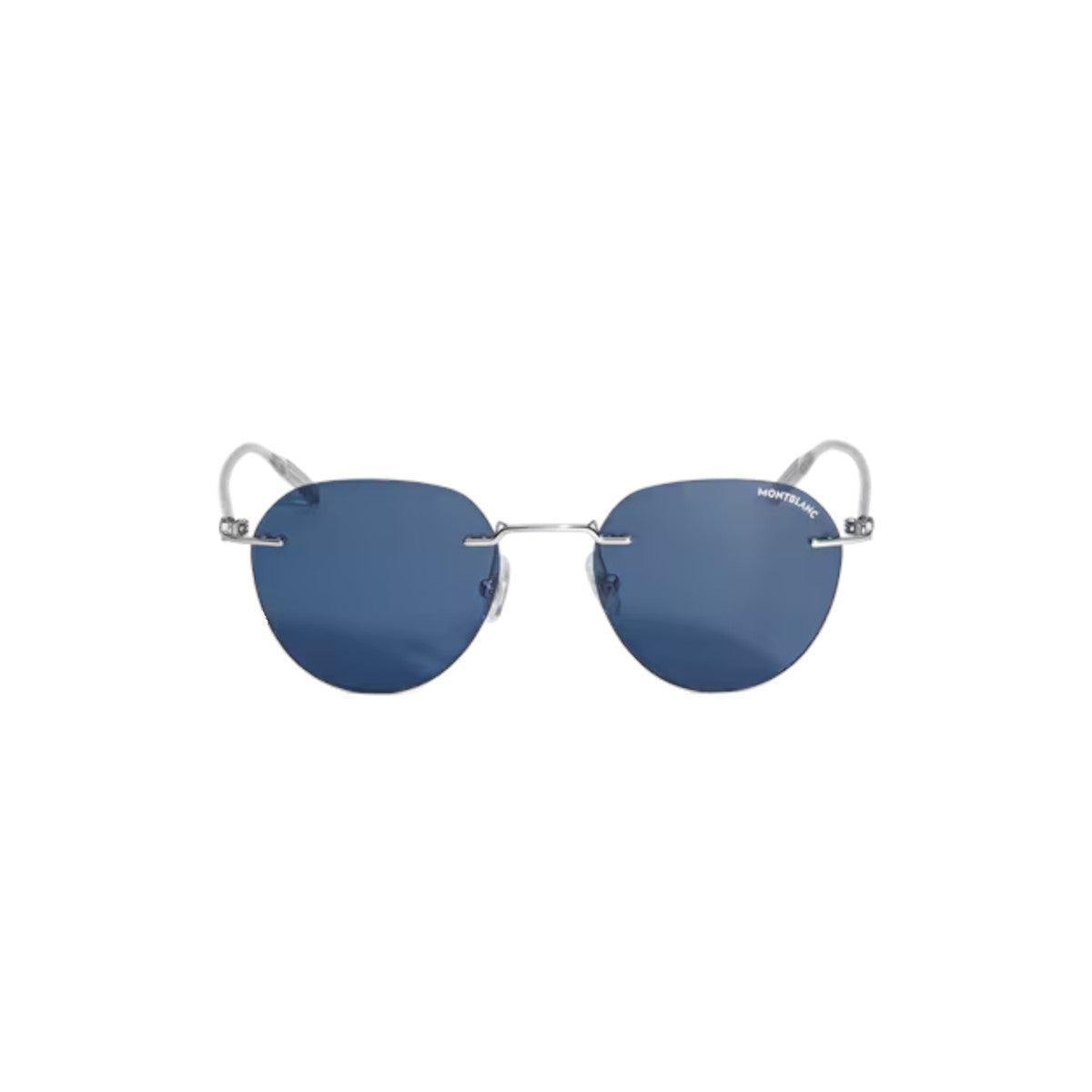 Lunettes de soleil rondes à monture métallique argentée