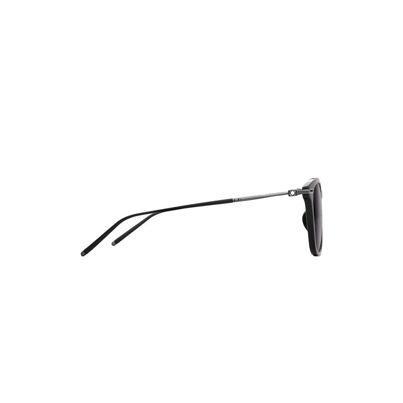 Lunettes de soleil rectangulaires à monture en acétate noir