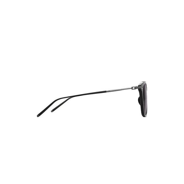 Lunettes de soleil rectangulaires à monture en acétate noir