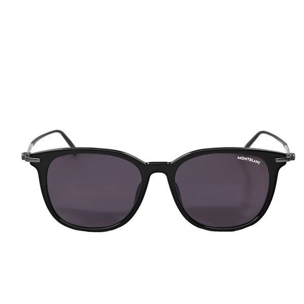 Lunettes de soleil rectangulaires à monture en acétate noir