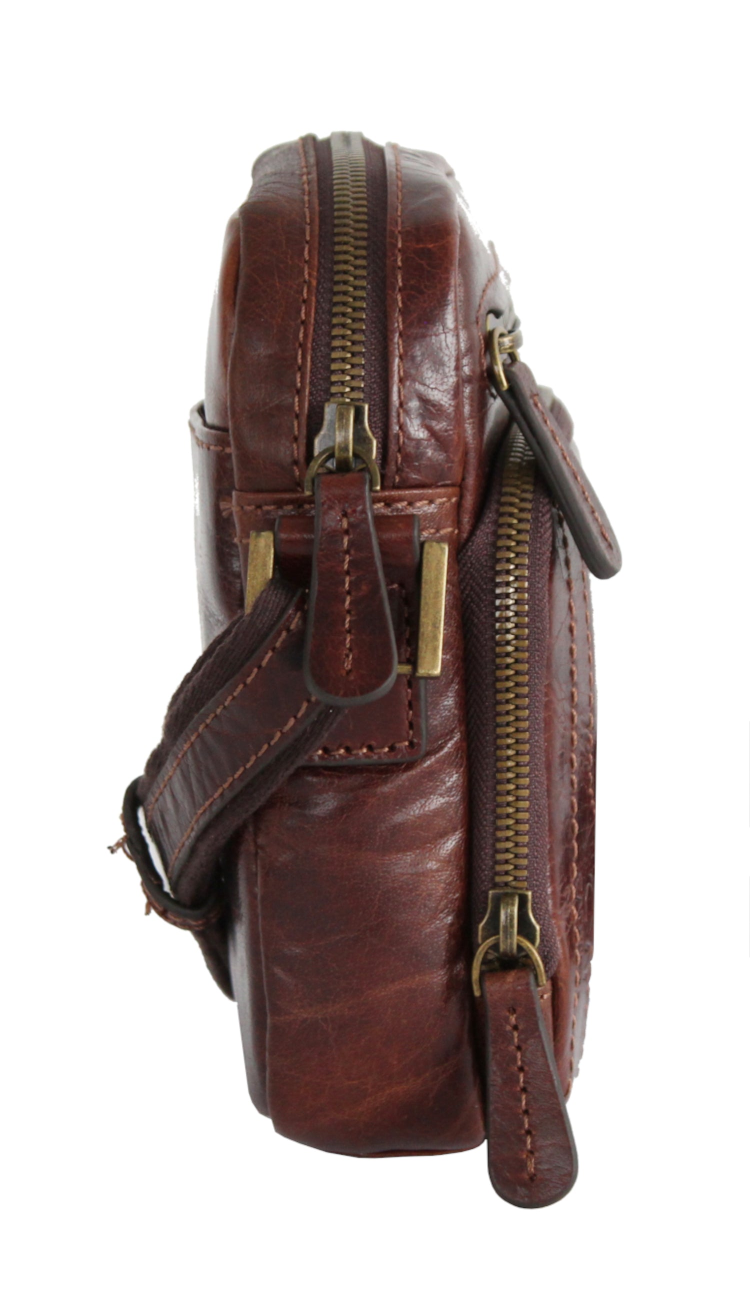 Petite Sacoche Cadwell 100 % Cuir de vachette – Marron