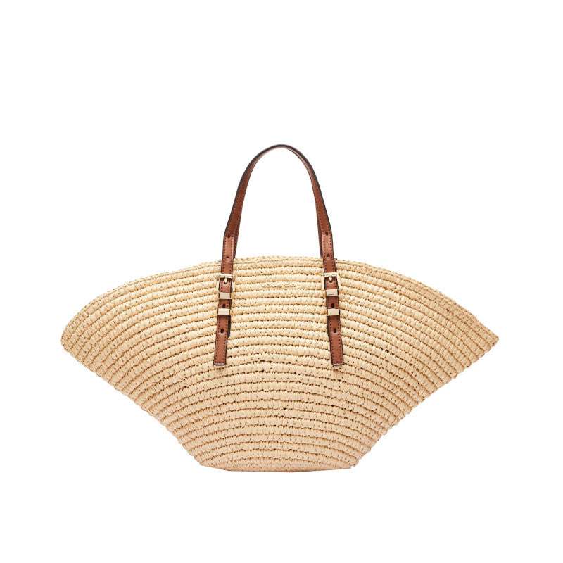 Petit sac fourre-tout Michael Kors Isa en paille crochetée à la main