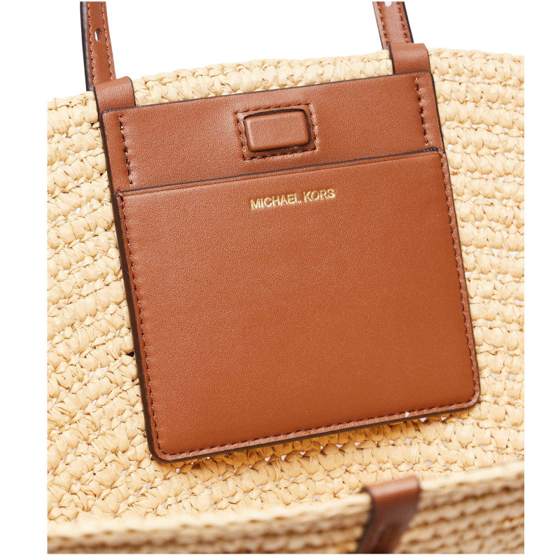 Petit sac fourre-tout Michael Kors Isa en paille crochetée à la main