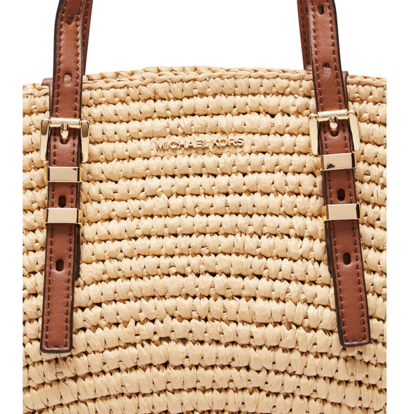 Petit sac fourre-tout Michael Kors Isa en paille crochetée à la main