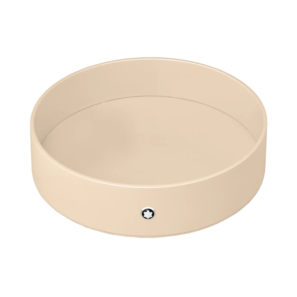 Plateau de bureau rond laqué en teinte ivoire Montblanc (grand)