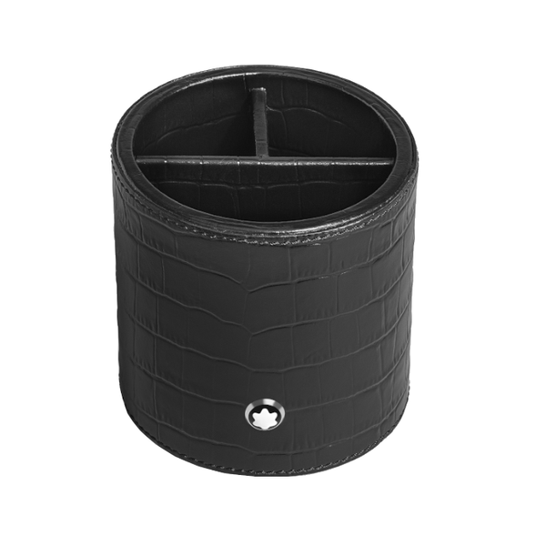 Porte-stylos de bureau Montblanc en cuir embossé croco