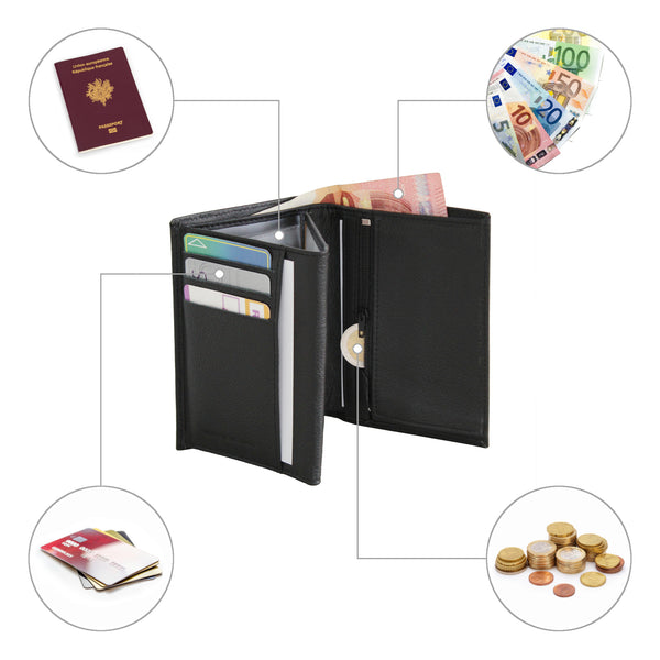 Portefeuille 2 Volets Cadwell Noir