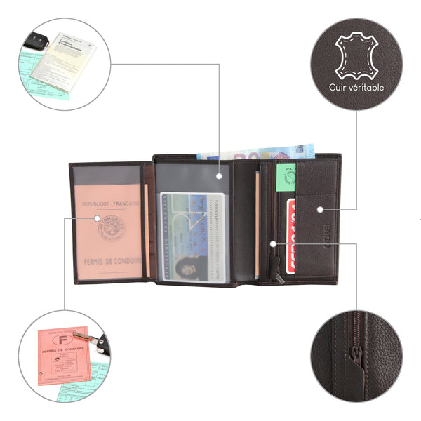 Portefeuille Cadwell 6cc avec porte-monnaie